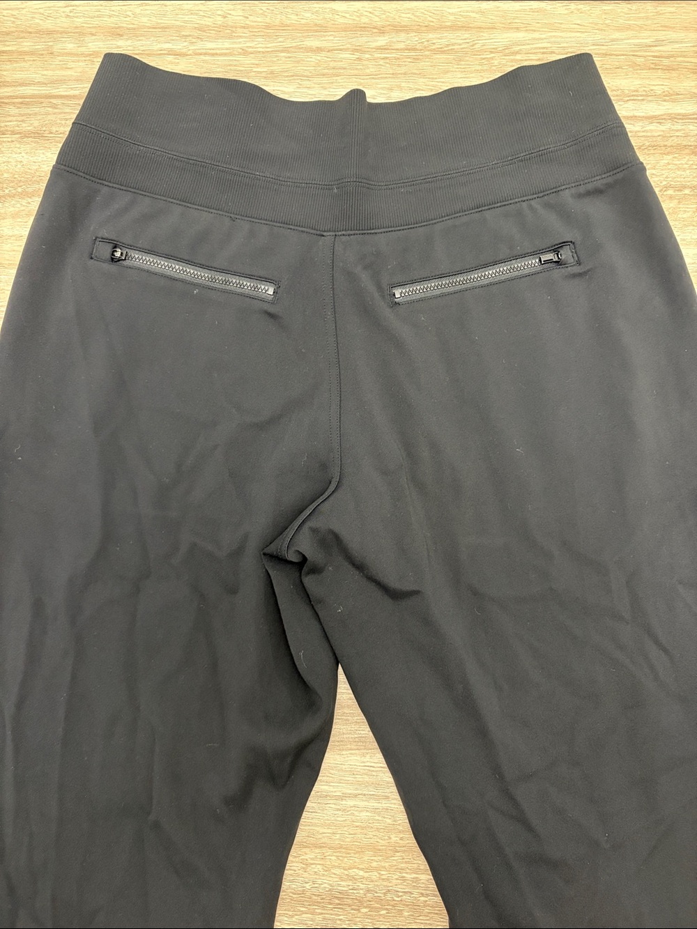 Athleta Wide Leg Pull On Pants Women Size Medium Petite Black - Picture 4 of 9